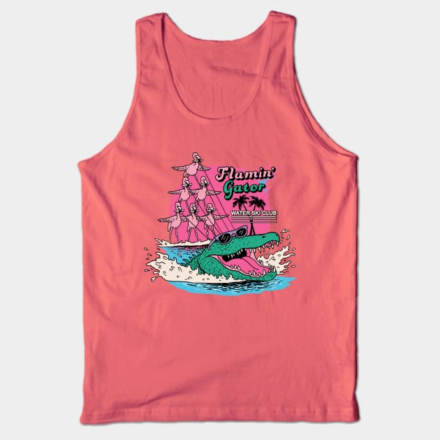 Flamin' Gator Water Ski Club Tank Top by Hillary White Rabbit